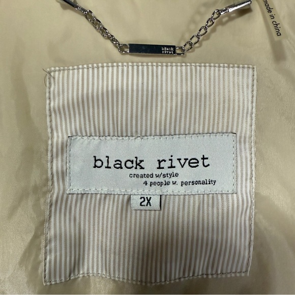 Black Rivet Women's Light Tan Vegan Leather Jacket Plus Size 2X - Picture 6 of 10